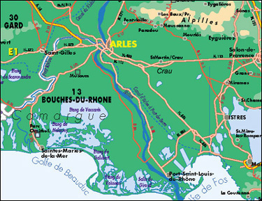 Map of Arles