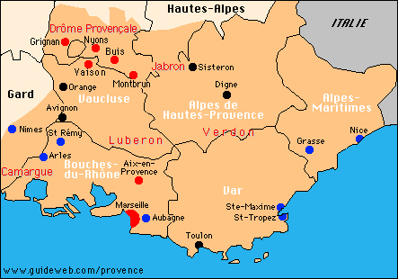 Map of Provence