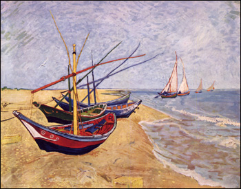 Fishing Boats on the Beach at Saintes-Maries